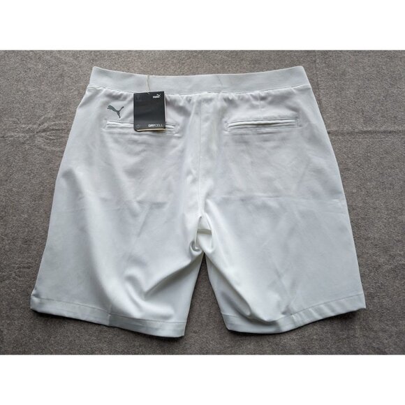 Women's Puma DryCell Pounce Bermuda 8" Golf Shorts Size Large White Chino NEW - Picture 4 of 4